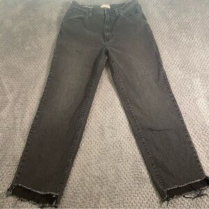 Universal Thread Jeans High-Rise 90's Straight Women's 8R Black Denim Grunge